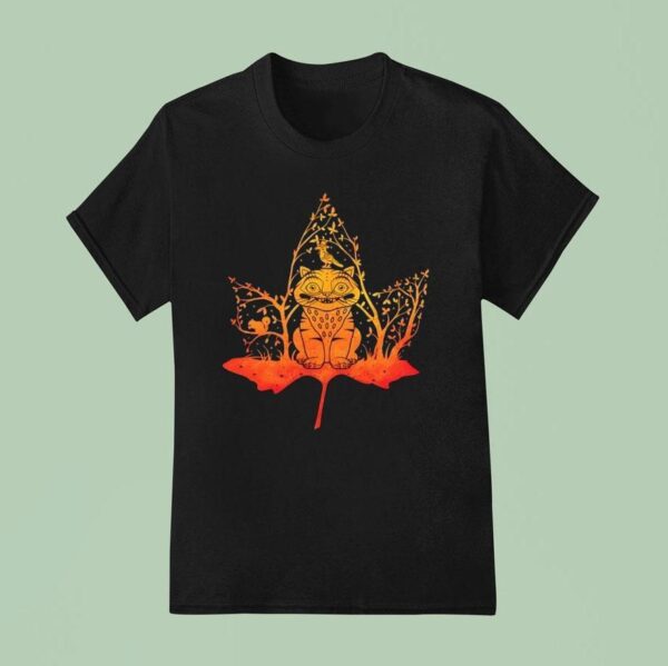 Derpy Tiger And Sussy From Kpop Demon Hunters In A Fall Leaf Design T Shirt