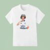 Diana Princess Of Wales Wearing A Leeds United Home Football T Shirt