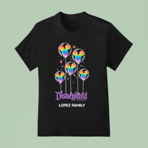 Disneyland Resort Mickey Mouse Lopez Family Balloon T Shirt
