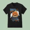 Dude Perfect Trick Shot Or Treat Pumpkin Skeleton Hands Halloween T Shirt