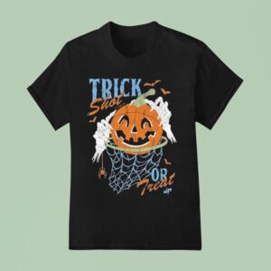 Dude Perfect Trick Shot Or Treat Pumpkin Skeleton Hands Halloween T Shirt