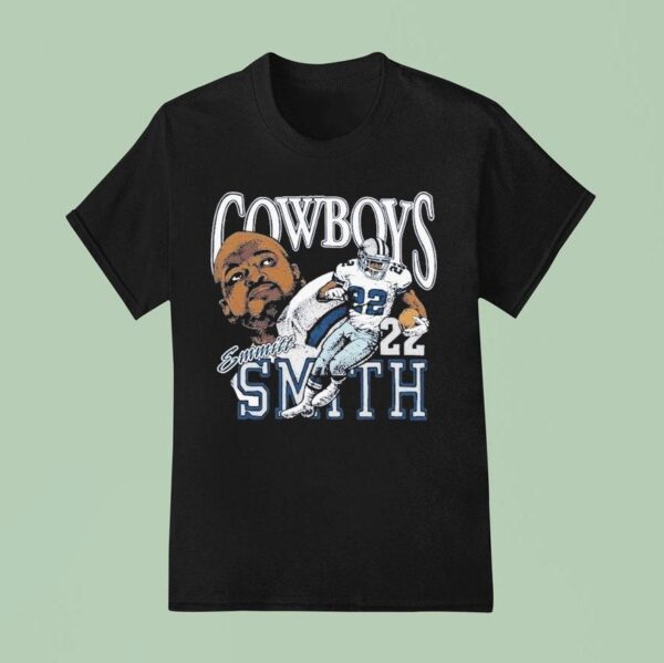 Emmitt Smith Dallas Cowboys Retired Player Caricature T Shirt