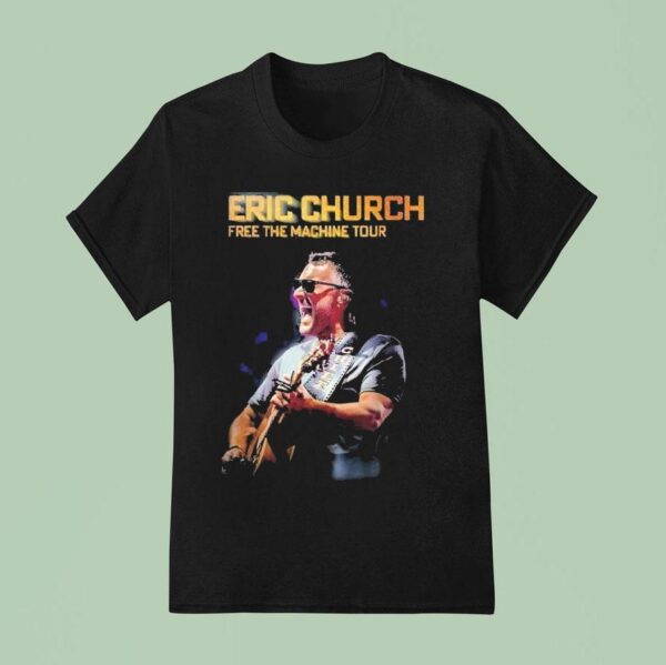 Eric Church Free The Machine Tour Dates North America Guitar T Shirt