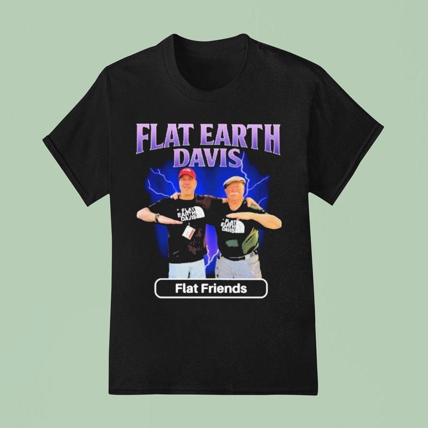 Flat Earth Davis Flat Friends T Shirt