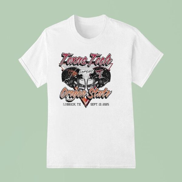Gameday Showdown Texas Tech Red Raiders Vs Oregon State Beavers Football T Shirt