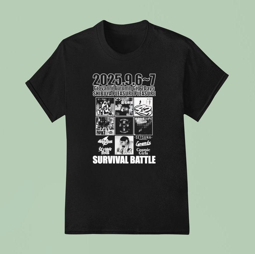 Giovanni Autumn Gig Days Shibuya Pleasure Pleasure Survival Battle T Shirt