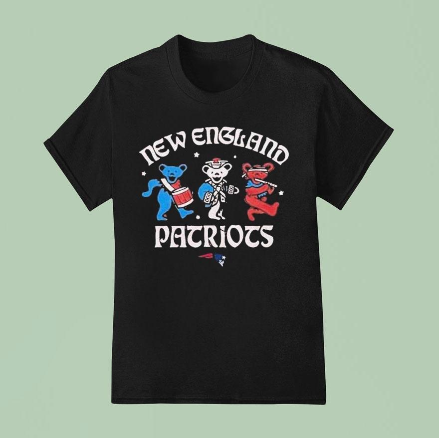  Grateful Dead X New England Patriots Nfl T Shirt