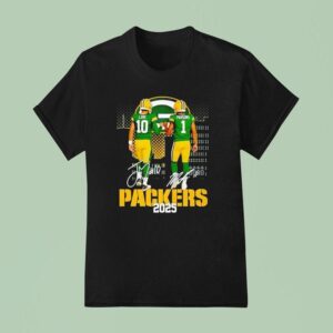 Green Bay Packers City Skyline Love And Parsons Signatures T Shirt