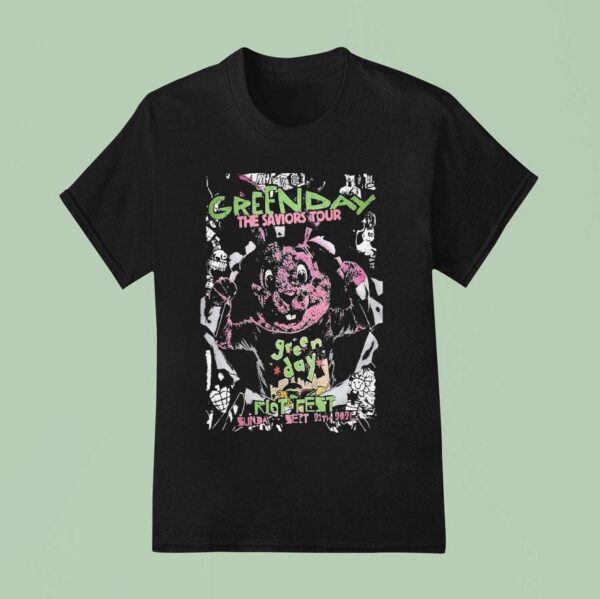 Green Day Riot Fest The Saviors Tour In Chicago Il Bunny T Shirt