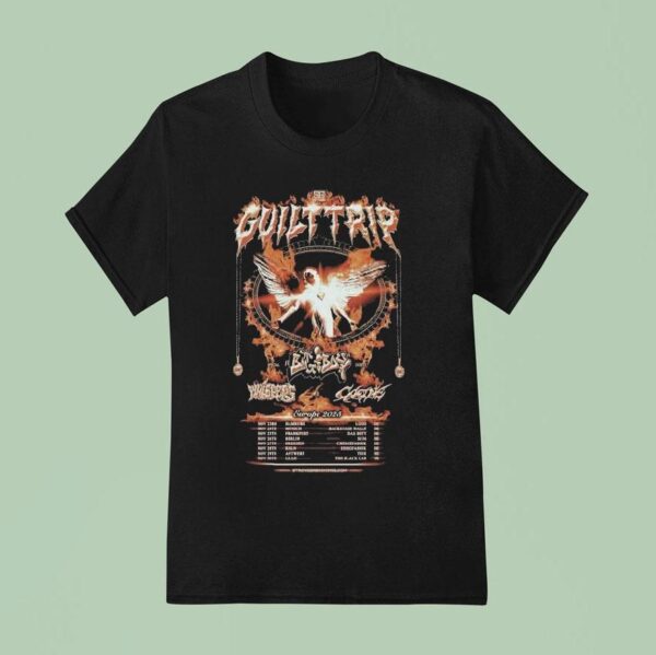Guilt Trip Europe Tour Dates Flames T Shirt