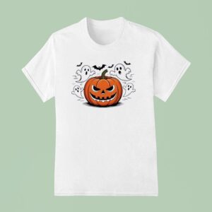 Halloween Pumpkin Greeting Ghosts Boo Funny T Shirt