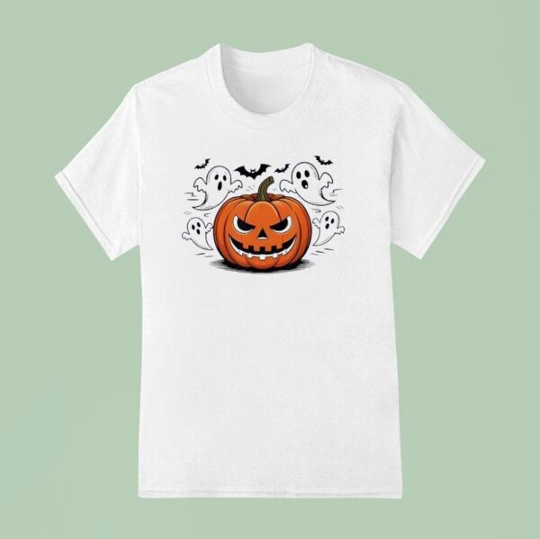 Halloween Pumpkin Greeting Ghosts Boo Funny T Shirt