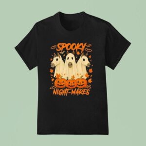 Halloween Vibes Horse Lover Boo Ghost Spooky Night Mares T Shirt