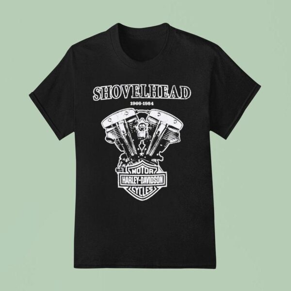 Harley Davidson Shovelhead Engine Motor Cycles T Shirt