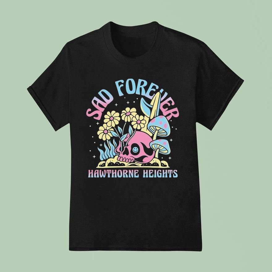 Hawthorne Heights Sad Forever Skull T Shirt