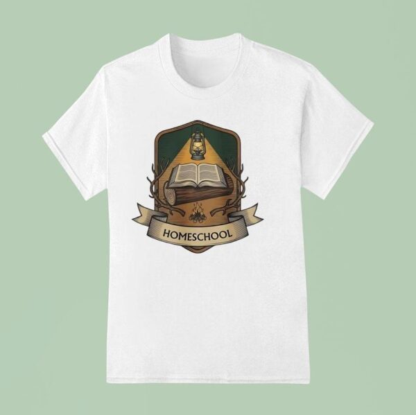 Homeschool Book Oil Lamp T Shirt