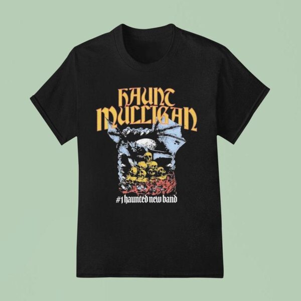 Hot Mulligan Haunted New Band Skull Pile T Shirt