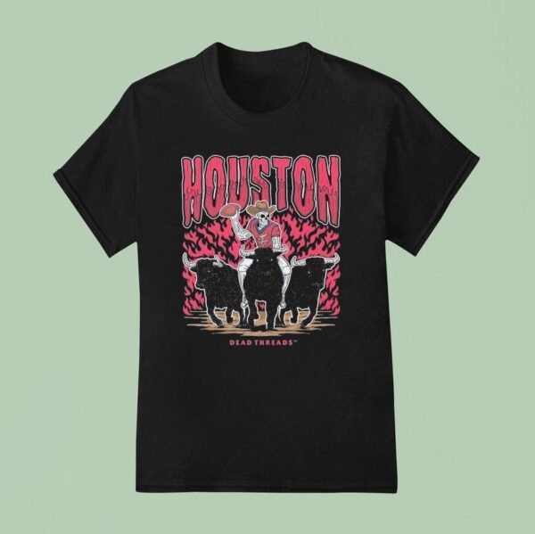 Houston Texans Dead Threads Skeleton T Shirt
