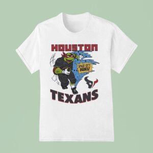 Houston Texans X Nage Mutant Ninja Turtles Space City Dudes T Shirt
