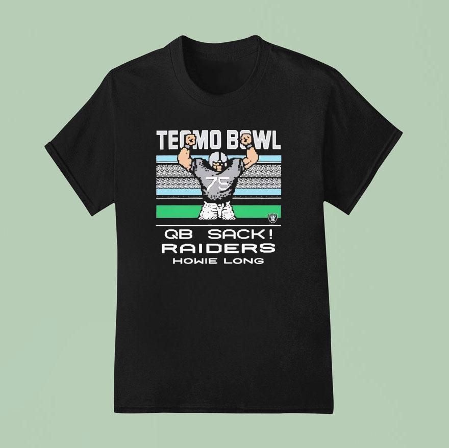  Howie Long Tecmo Bowl Qb Sack Las Vegas Raiders T Shirt