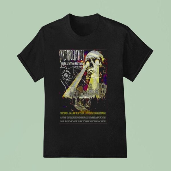 Inkcarceration State Reformatory Mansfield Oh July Skull T Shirt
