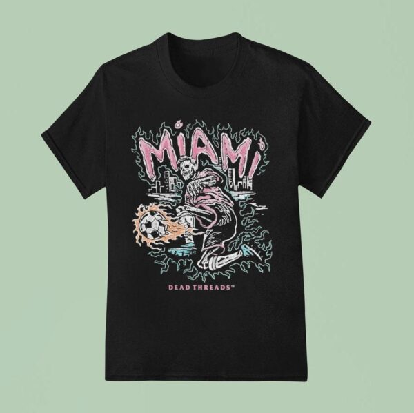 Inter Miami Dead Threads Skeleton T Shirt