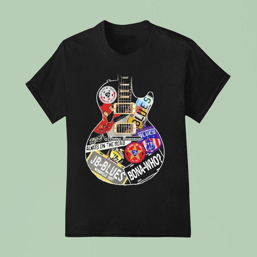 Joe Bonamassa Bona Who Blues Travels T Shirt