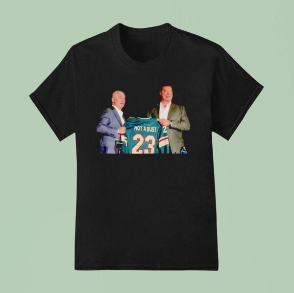 John Hynes Coach Not A Bust Marco Rossi Minnesota Wild Hockey T Shirt