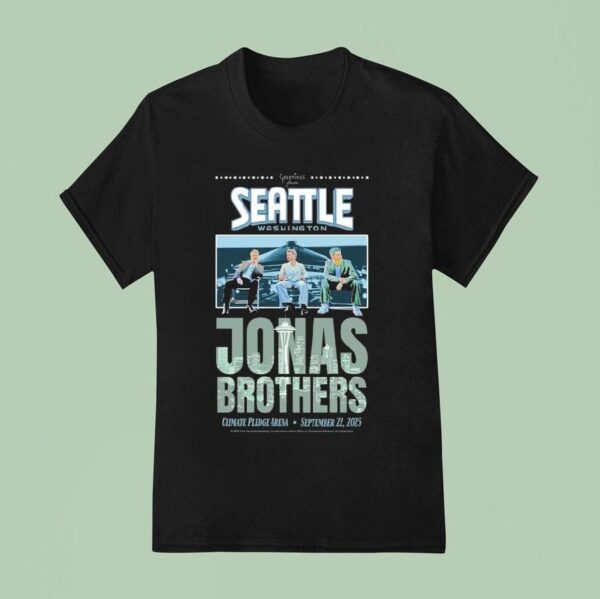 Jonas Brothers Seattle Washington Climate Pledge Arena Tour T Shirt