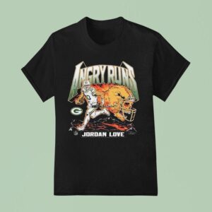 Jordan Love Angry Runs Green Bay Packers T Shirt