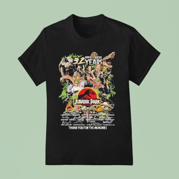 Jurassic Park Years Thank You For The Memories Signatures T Shirt