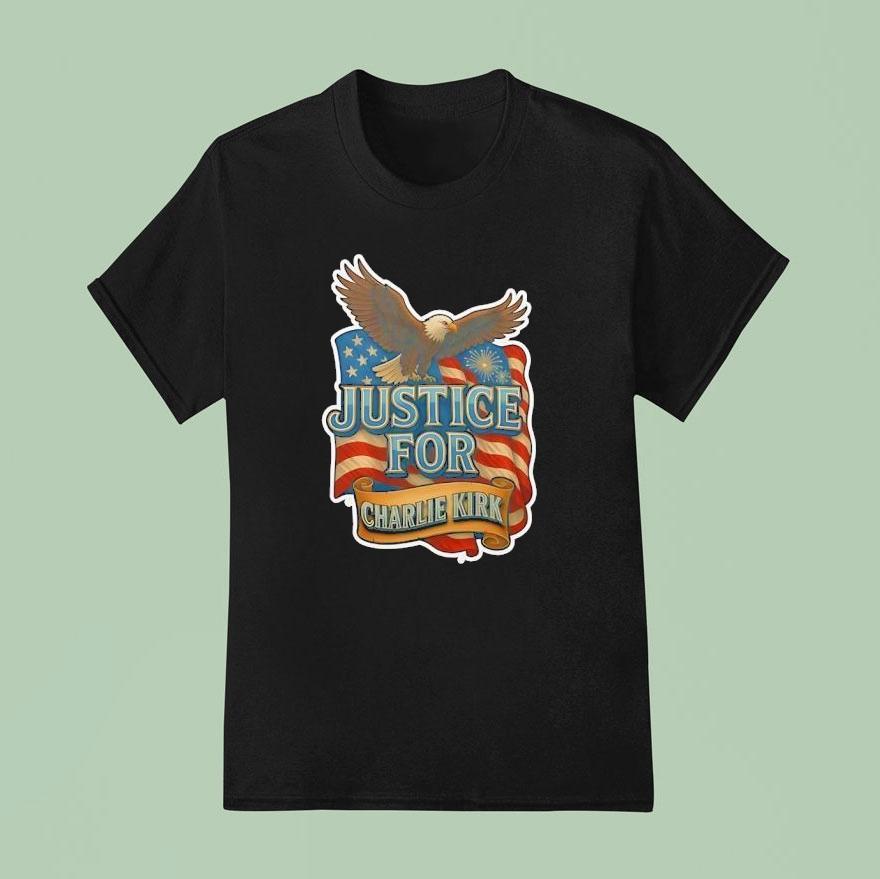 Justice For Charlie Kirk Eagle American T Shirt