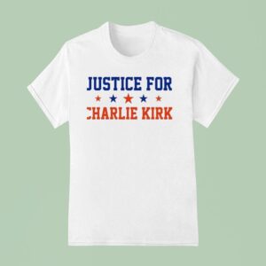 Justice For Charlie Kirk Patriotic Stars T Shirt