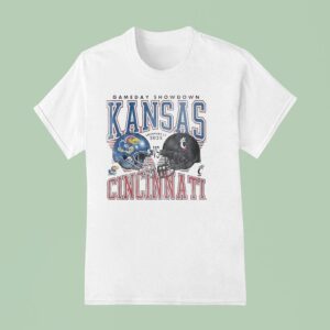 Kansas Jayhawks Vs Cincinnati Bearcats Football Helmet T Shirt