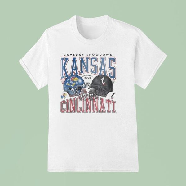 Kansas Jayhawks Vs Cincinnati Bearcats Football Helmet T Shirt