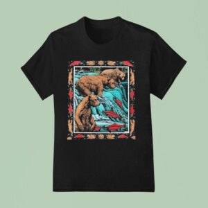 Katmai Ray Troll Brooks Falls Bears T Shirt