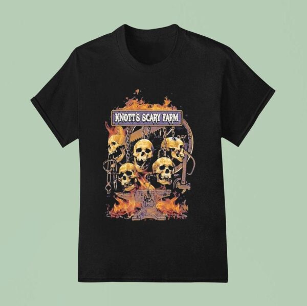 Knott S Scary Farm Hanging Skulls T Shirt