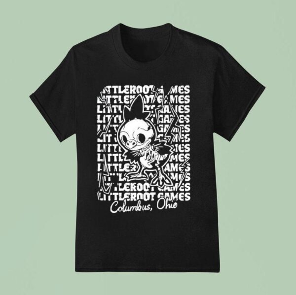 Littleroot Games Columbus Ohio Skull T Shirt