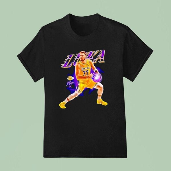Luka Doncic Los Angeles Lakers Basketball Signature Graphic T Shirt