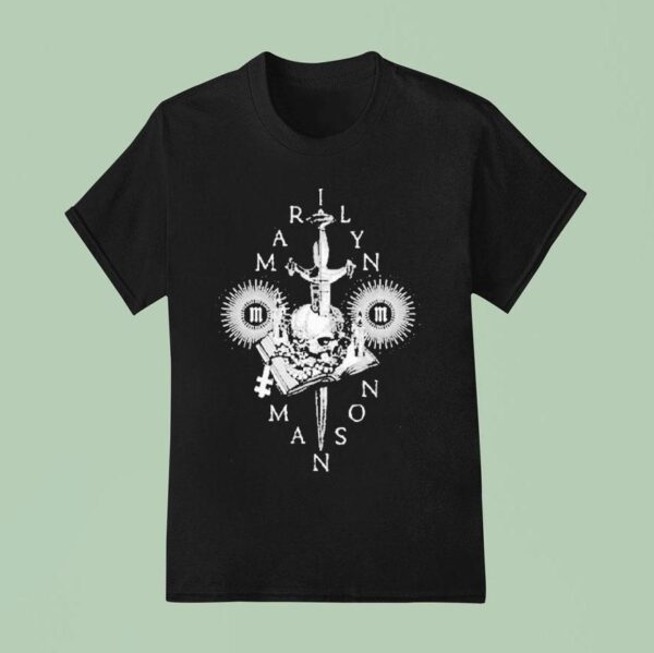 Marilyn Manson Dagger Skull T Shirt