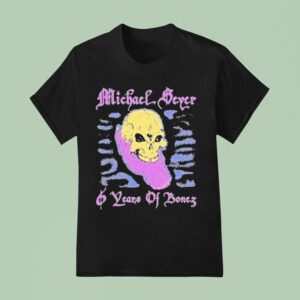 Michael Seyer Years Of Bad Bonez Tour Skull T Shirt