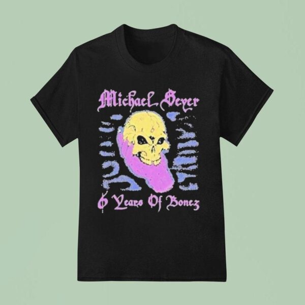 Michael Seyer Years Of Bad Bonez Tour Skull T Shirt