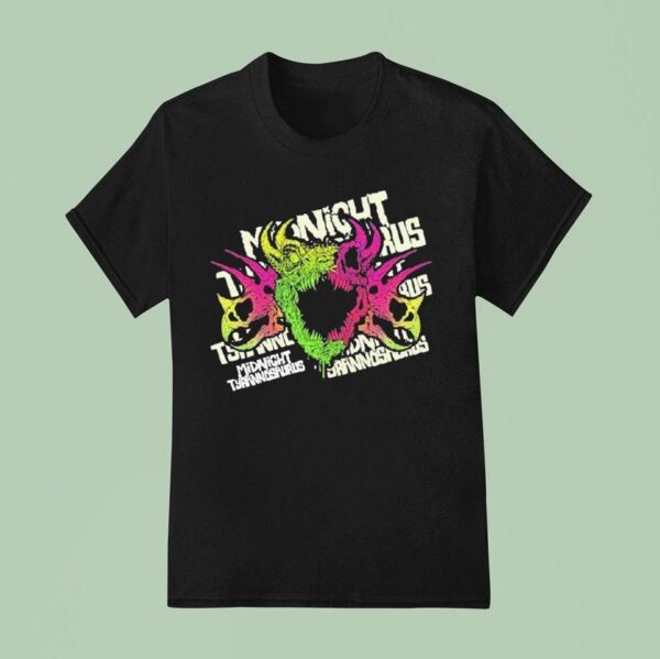 Midnight Tyrannosaurus Neon T Shirt
