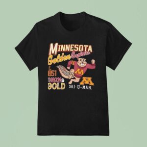 Minnesota Golden Gophers Maroon And Gold Ski U Mah Est T Shirt