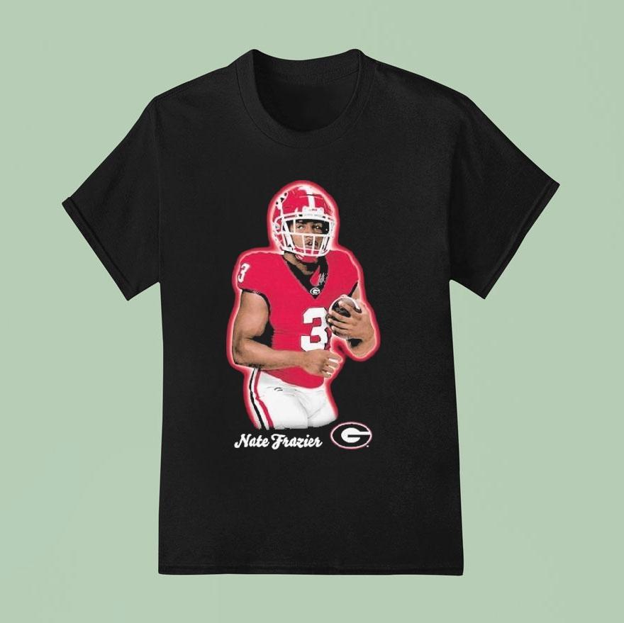 Nate Frazier Portrait Georgia Bulldogs T Shirt