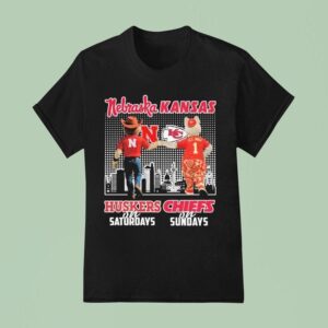 Nebraska Cornhuskers On Saturdays Kansas City Chiefs On Sundays Skyline Masco T Shirt