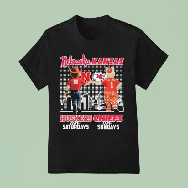 Nebraska Cornhuskers On Saturdays Kansas City Chiefs On Sundays Skyline Masco T Shirt