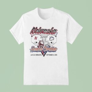 Nebraska Cornhuskers Vs Houston Christian Football Helmet T Shirt