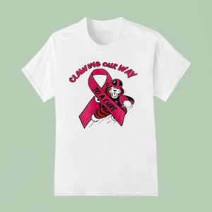Obie Mascot Massillon Tigers X Breast Cancer Awareness Clawing Our Way To A Cure T Shirt