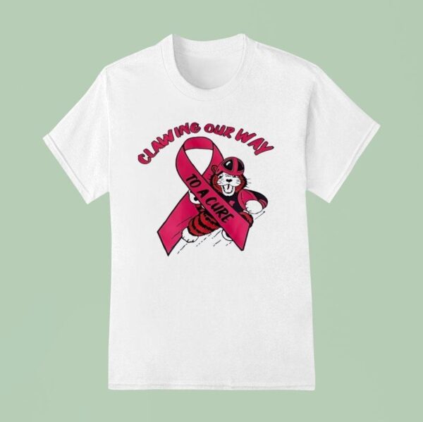 Obie Mascot Massillon Tigers X Breast Cancer Awareness Clawing Our Way To A Cure T Shirt